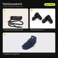 Nybörjarpaketet: handsfree-bälte med dämparkoppel, vattentäta hundskor (4 st) och vinterjacka med inbyggd sele. Spara 100 kr